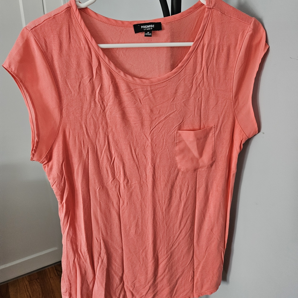Premise Coral Short Sleeve Pocket Tee